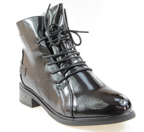 Botki damskie Cabin H2419A czarny lakier