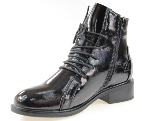 Botki damskie Cabin H2419A czarny lakier