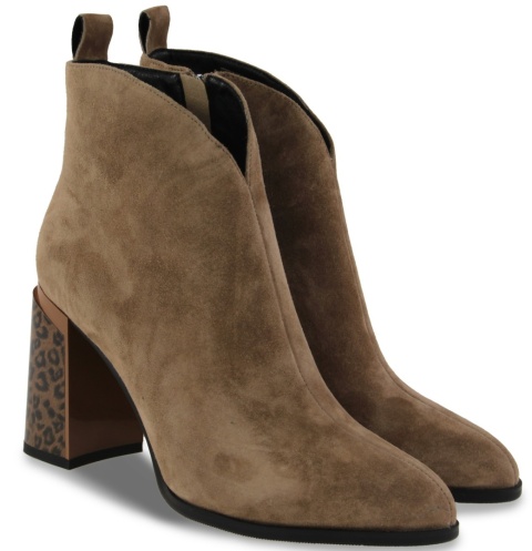 Skórzane botki damskie Evento 25BT24-9210 brąz