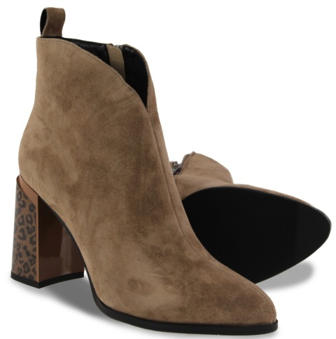 Skórzane botki damskie Evento 25BT24-9210 brąz