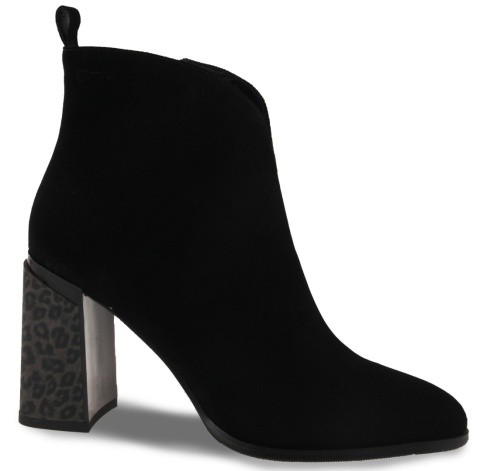 Skórzane botki damskie Evento 25BT24-9210 czarny