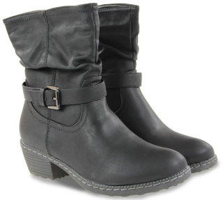 Kozaczki damskie Cabin 01805-1 czarny