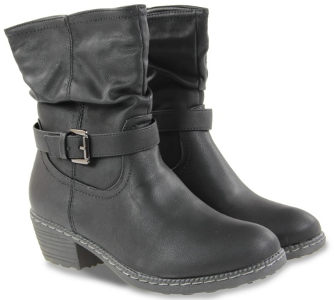 Kozaczki damskie Cabin 01805-1 czarny