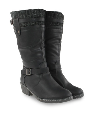 Kozaczki damskie Cabin 01817-1 czarny