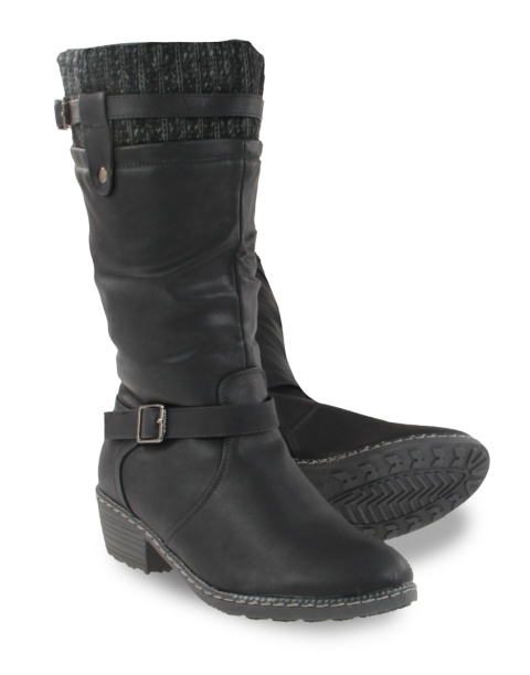 Kozaczki damskie Cabin 01817-1 czarny