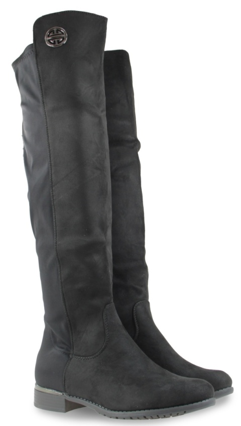 Kozaki damskie Cabin HX5037-83A czarny