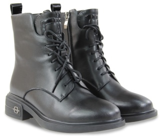 Skórzane botki damskie Evento 24BT15-7466 czarny