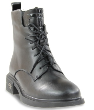 Skórzane botki damskie Evento 24BT15-7466 czarny