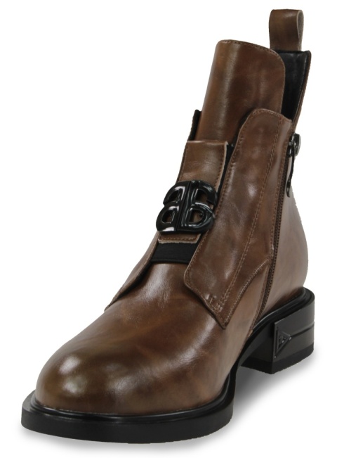 Skórzane botki damskie Evento 25BT24-9201 brąz