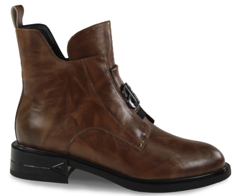 Skórzane botki damskie Evento 25BT24-9201 brąz