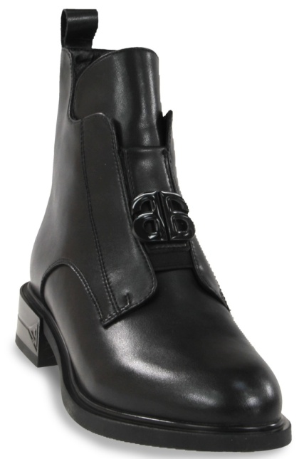 Skórzane botki damskie Evento 25BT24-9201 czarny