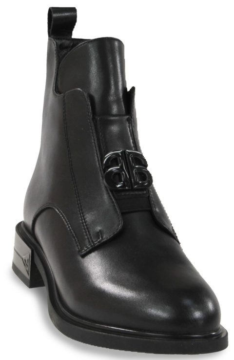 Skórzane botki damskie Evento 25BT24-9201 czarny