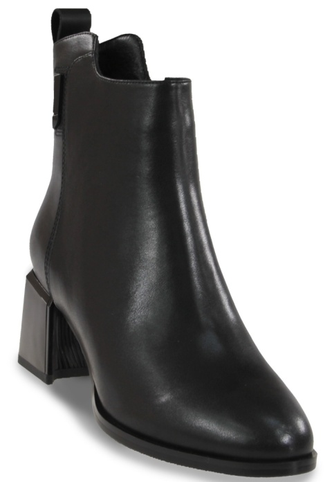 Skórzane botki damskie Evento 25BT24-9211 czarny