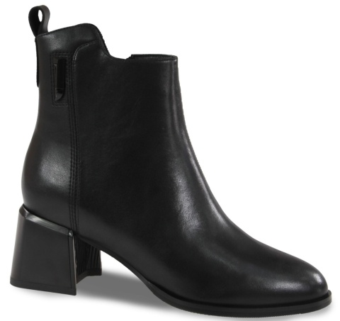 Skórzane botki damskie Evento 25BT24-9211 czarny