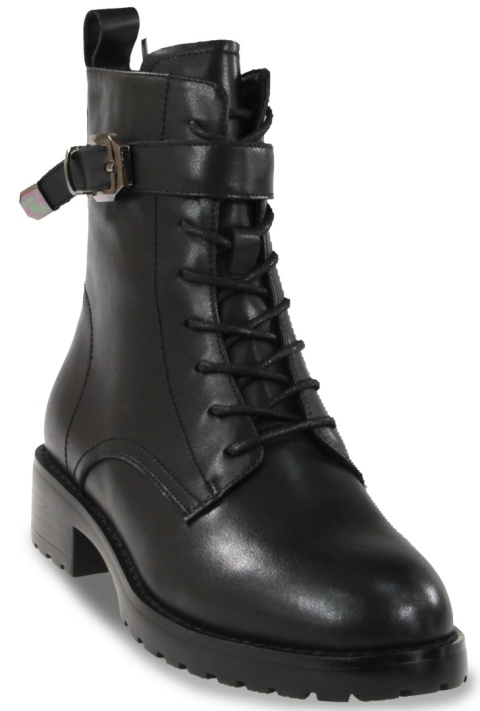 Skórzane botki damskie Evento 25BT24-9231 czarny