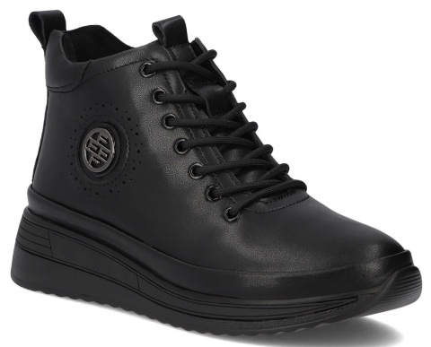 Skórzane botki damskie Filippo DBT 4215/23 BK BK czarne