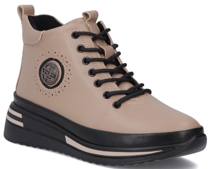 Skórzane botki damskie Filippo DBT 4215/25 TP beż