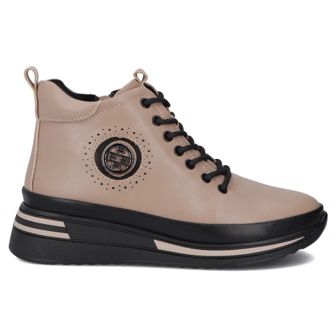 Skórzane botki damskie Filippo DBT 4215/25 TP beż