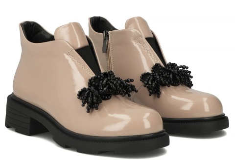 Skórzane botki damskie Filippo DBT6370/24 BE beż