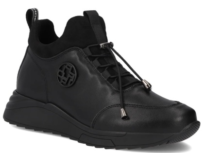 Skórzane botki damskie Filippo DBT7168/25 BK czarny