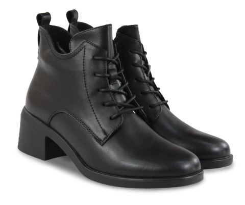 Skórzane botki damskie Sergio Leone BT25439-S czarny