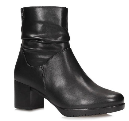 Skórzane botki damskie Sergio Leone BT25636-S czarny