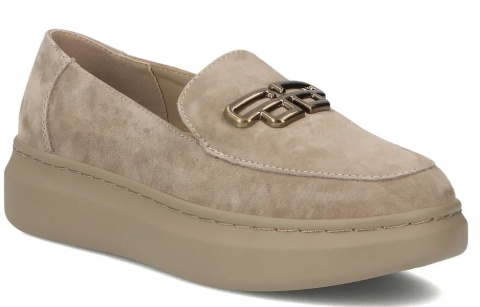 Skórzane półbuty damskie Filippo DP7216/25 BE beż