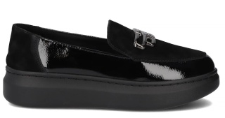 Skórzane półbuty damskie Filippo DP7216/25 BK