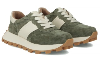 Skórzane sneakersy damskie na platformie Filippo DP7112/25 KH