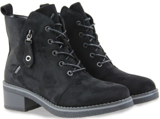 Trzewiki damskie M. Daszyński MR2459-5 czarny zamsz