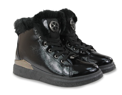 Botki damskie Camo 3007-10 czarne