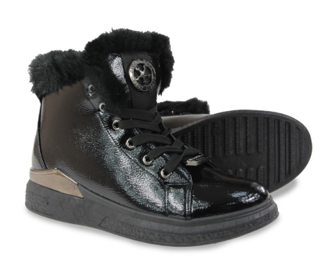 Botki damskie Camo 3007-10 czarne