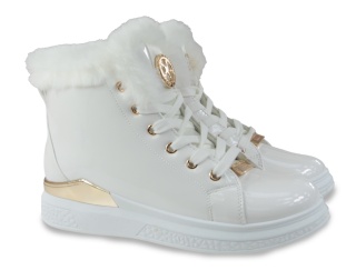 Botki damskie Camo 3007-13 białe