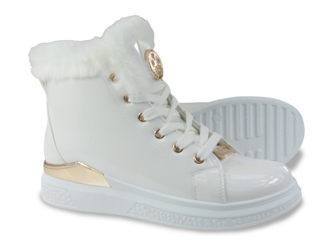 Botki damskie Camo 3007-13 białe