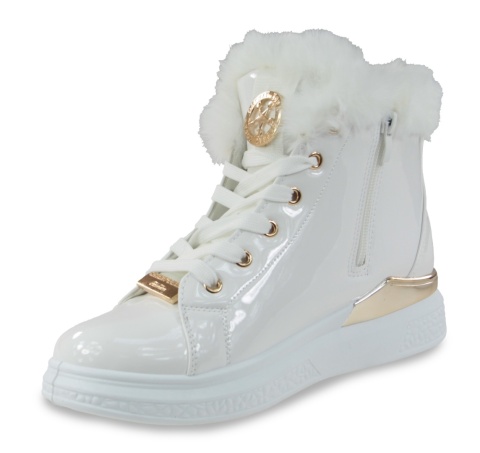 Botki damskie Camo 3007-13 białe