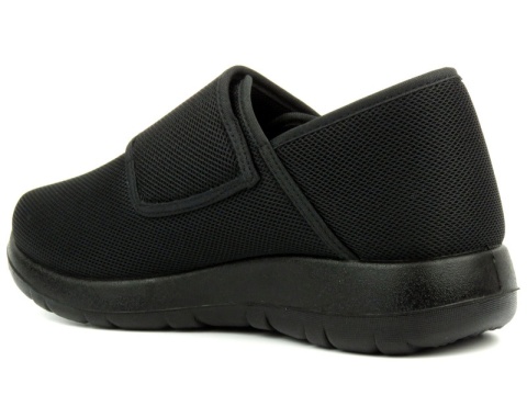 Materiałowe obuwie damskie na rzep News 23SP02-5799 czarny