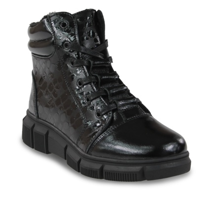 Skórzane botki damskie Evento 25BT17-9315 czarny