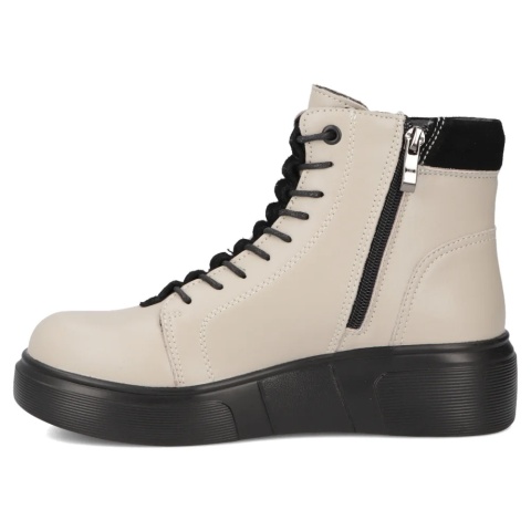 Skórzane botki damskie Filippo DBT7128/25 BE beż