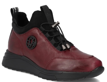 Skórzane botki damskie Filippo DBT7168/25 BG bordo