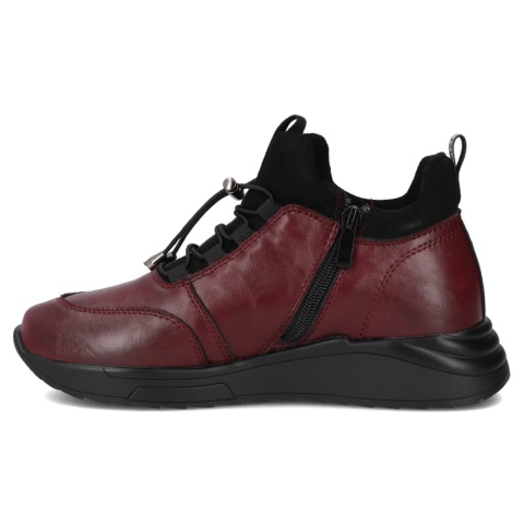 Skórzane botki damskie Filippo DBT7168/25 BG bordo