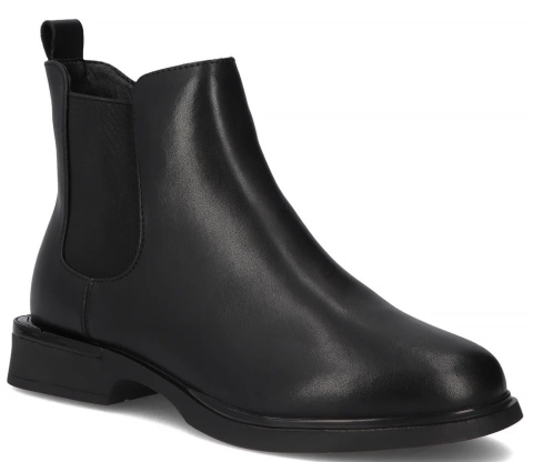 Skórzane botki damskie Filippo DBT7197/25 BK czarny