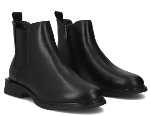 Skórzane botki damskie Filippo DBT7197/25 BK czarny