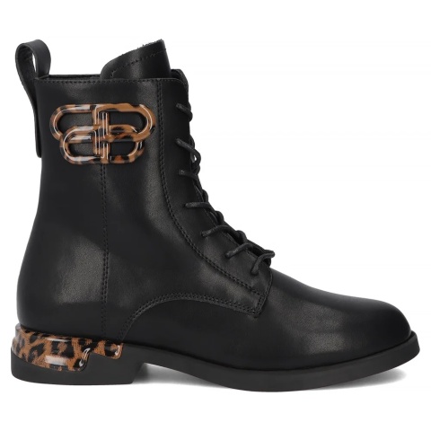 Skórzane botki damskie Filippo DBT7206/25 BK czarny