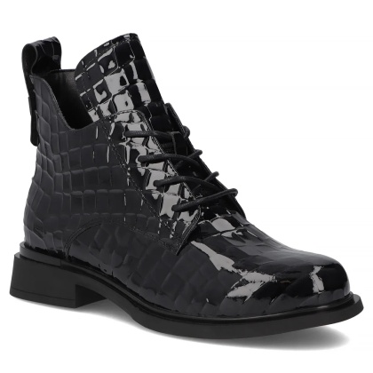 Skórzane botki damskie Filippo DBT7239/25 BK czarny