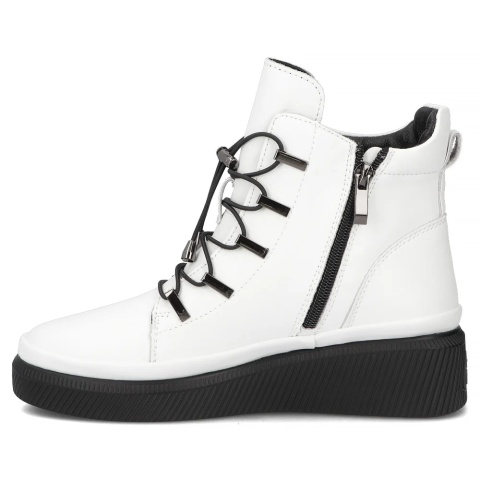 Skórzane botki damskie Filippo DBT7416/25 WH biały