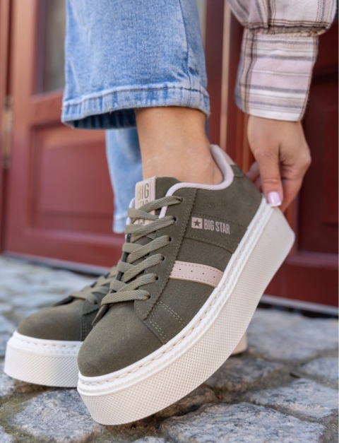 Sneakersy damskie BIG STAR SHOES SS274349 khaki