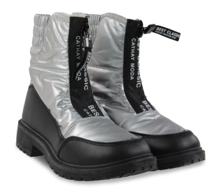 Śniegowce dziecięce 3521-3 srebrne