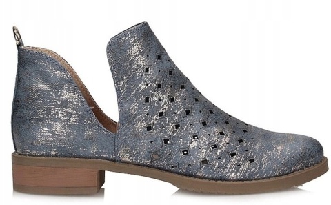 Botki damskie M. Daszyński SA62-102 niebieski