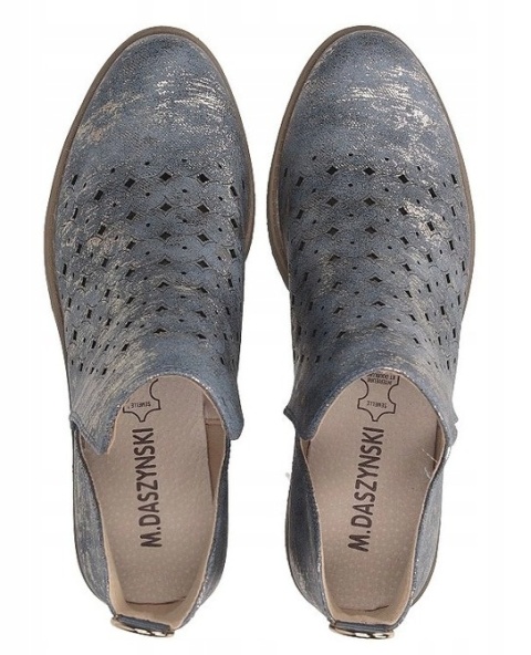 Botki damskie M. Daszyński SA62-102 niebieski