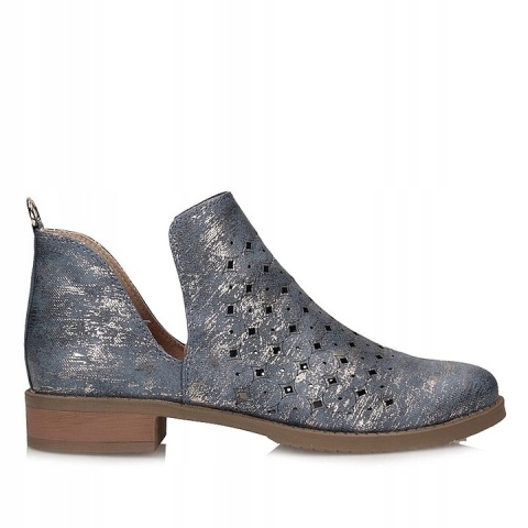 Botki damskie M. Daszyński SA62-102 niebieski